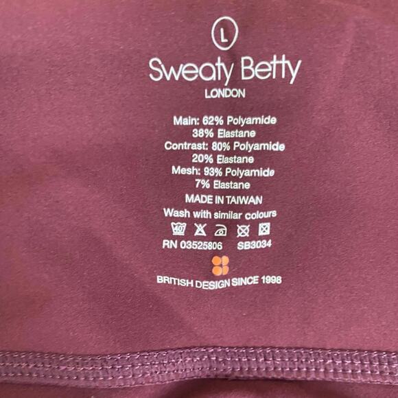 Sweaty Betty Workout Activewear Crop Leggings Size L - Picture 6 of 6